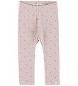 Lil Atelier Leggings - Rib - NbfGago - Hushed Violet/Heart