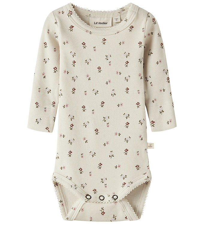Lil Atelier Body l/æ - NbfGago - Turtledove/Floral billede