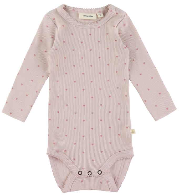 Lil Atelier Body l/æ - Rib - NbfGago - Hushed Violet/Heart