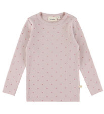 Lil Atelier Bluse - Rib - NmfGago - Hushed Violet/Heart