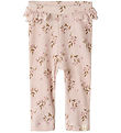 Lil Atelier Leggings - Rib - NbfGavo - Hushed Violet/Flowers