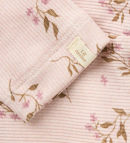 Lil Atelier Leggings - Rib - NbfGavo - Hushed Violet/Flowers