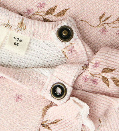 Lil Atelier Body l/æ - Rib - NbfGavo - Hushed Violet/Flowers