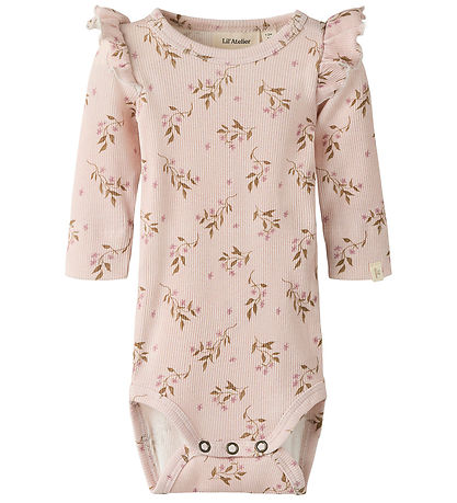 Lil Atelier Body l/æ - Rib - NbfGavo - Hushed Violet/Flowers