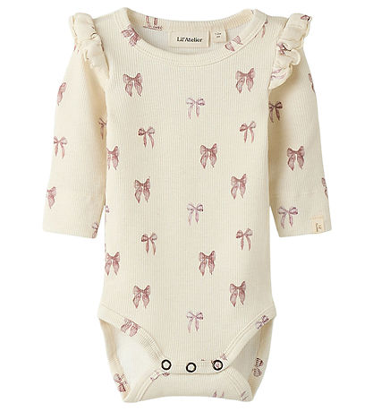 Lil Atelier Body l/æ - Rib - NbfGavo - Turtledove/Bow