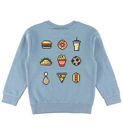 Name it Sweatshirt - NkmVasha - Ashley Blue/Food Game
