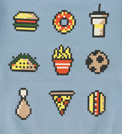 Name it Sweatshirt - NkmVasha - Ashley Blue/Food Game