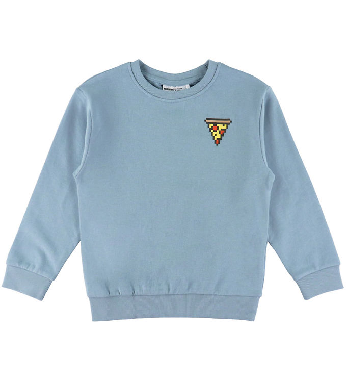 Name it Sweatshirt - NkmVasha - Ashley Blue/Food Game