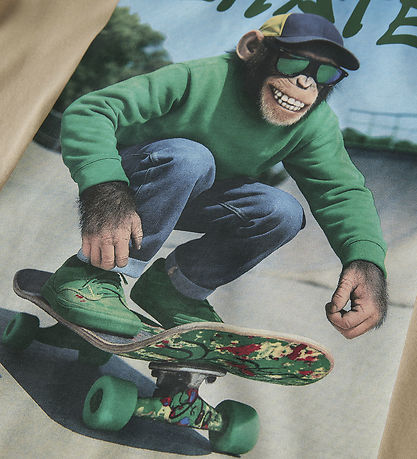 Name it T-shirt - NkmVoto - Sesame/Monkey Skater