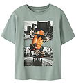 Name it T-shirt - NkmVoto - Green Milieu/Hotdog