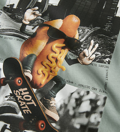 Name it T-shirt - NkmVoto - Green Milieu/Hotdog
