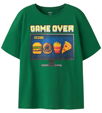 Name it T-shirt - NkmVoto - Verdant Green/Game Over