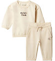 Calvin Klein Sweatsæt - Match Back - Tofu White