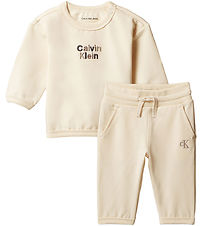 Calvin Klein Sweatsæt - Match Back - Tofu White