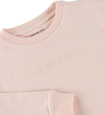 Calvin Klein Sweatshirt - Logo - Mangano Calcite Pink