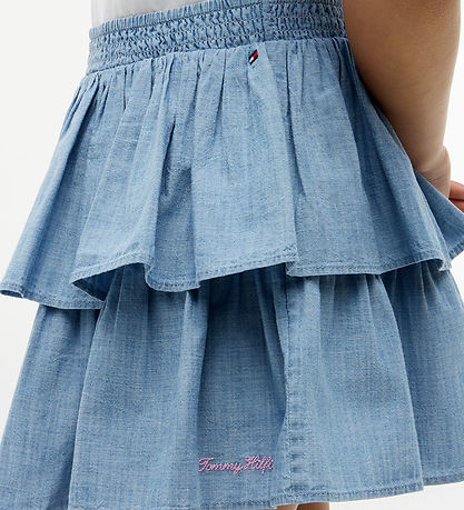 Tommy Hilfiger Nederdel - Chambray - Denim Blue