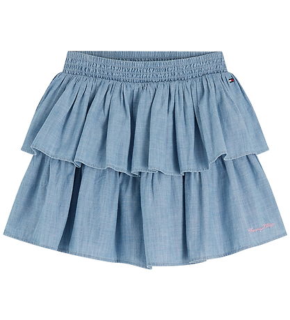 Tommy Hilfiger Nederdel - Chambray - Denim Blue