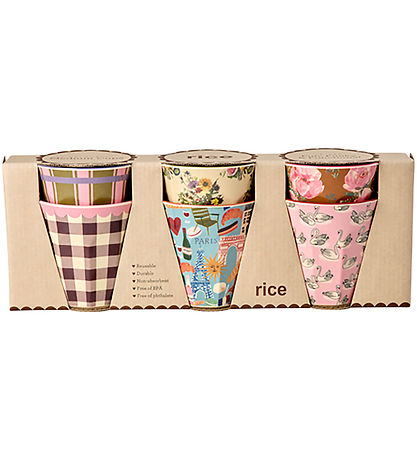 Rice Kopper - Melamin - 6 stk - 250 ml - Bon Vivant Prints