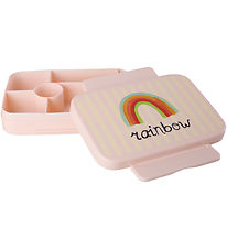 Rice Madkasse - m. 6 Rum - Pink ABC Rainbow print