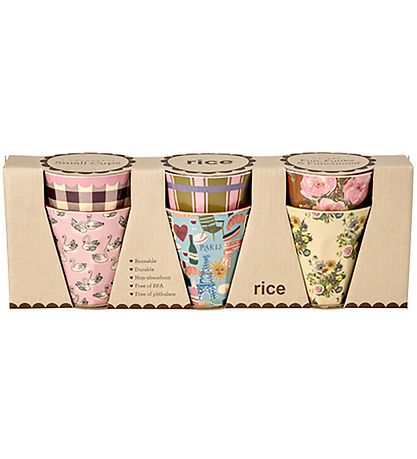 Rice Kopper - Melamin - 6 stk - 160 ml - Bon Vivant Prints