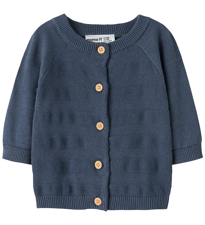 Name It Cardigan - Strik - NbmKop - Vintage indigo