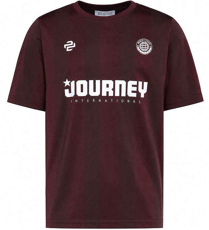 Hound T-shirt - HdBlake - Burgundy m. Print