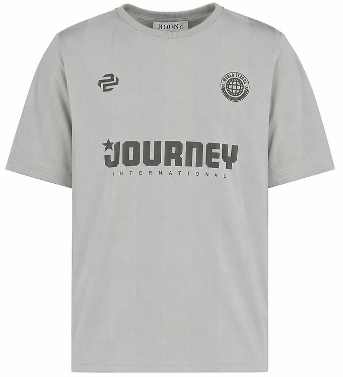 Hound T-shirt - HdBlake - Light Grey m. Print