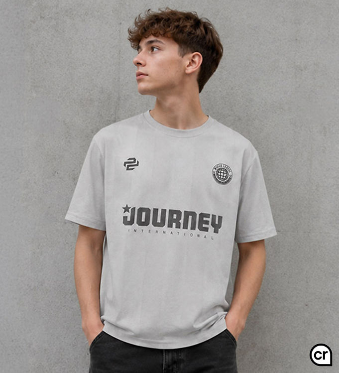 Hound T-shirt - HdBlake - Light Grey m. Print