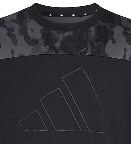 adidas Performance T-shirt - J Camo - Black/Carbin