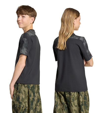 adidas Performance T-shirt - J Camo - Black/Carbin