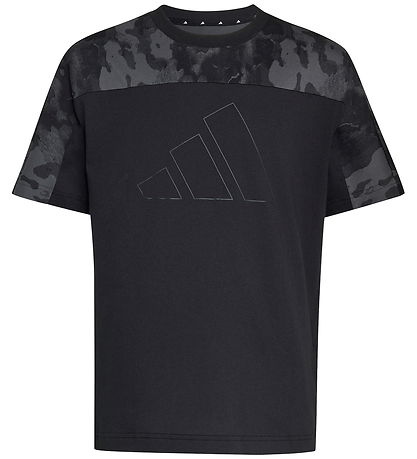 adidas Performance T-shirt - J Camo - Black/Carbin