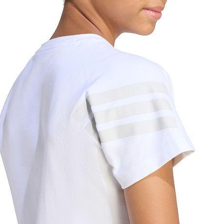 adidas Performance T-shirt - JG FI 3S - White/Greone