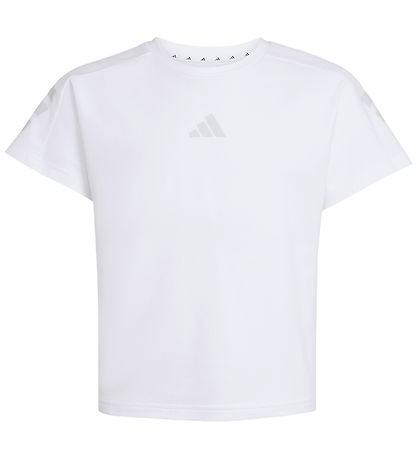 adidas Performance T-shirt - JG FI 3S - White/Greone