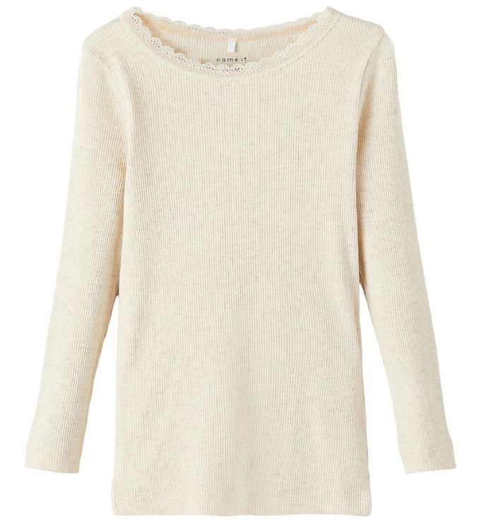 Name It Bluse - Rib - Noos - NmfKab - Peyote Melange billede