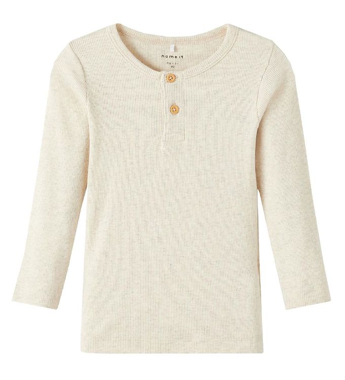 Name It Ribbluse Peyote Melange Med Knapper - Str. 4y 104cm
