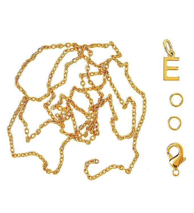 Me&My BOX Halskæde m. Bogstav - E - Guldbelagt