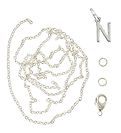 Collier av. Lettre Me&My BOX - N - Plaqué argent