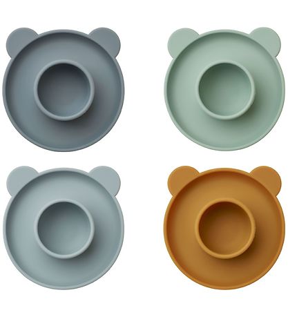 Liewood Æggebægre - Silikone - Janus - 4-pak - Mr Bear Blue Mult Liewood Æggebægre - Silikone - Janus - 4-pak - Mr Bear Blue Mult