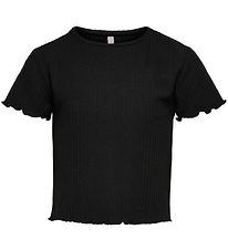 Kids Only T-shirt - Noos - Rib - KogNella - Sort Kids Only T-shirt - Noos - Rib - KogNella - Sort
