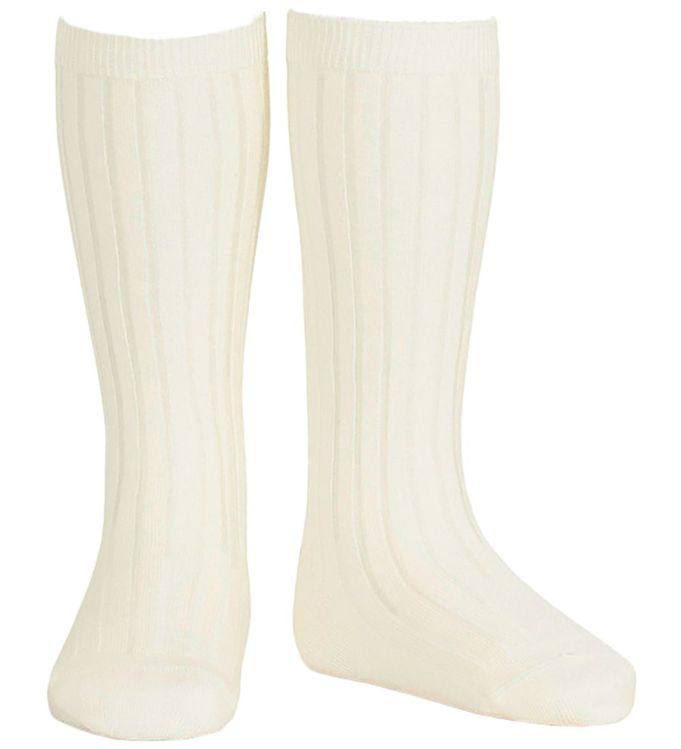 Condor Knæstrømper - Rib - Creme