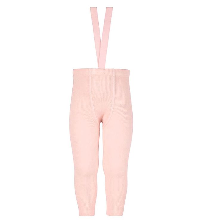 Condor Leggings m. Seler - Uld/Akryl - Pudderrosa