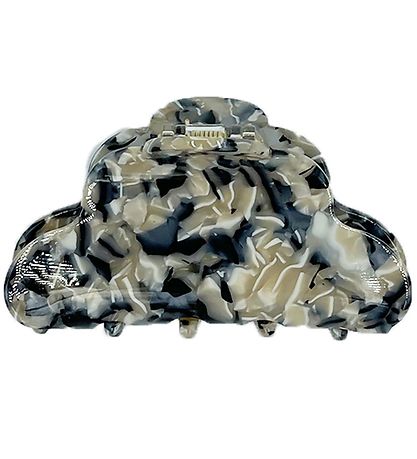 By Stær Hair clip - 8x4 cm - Clara - Black/Beige Mix