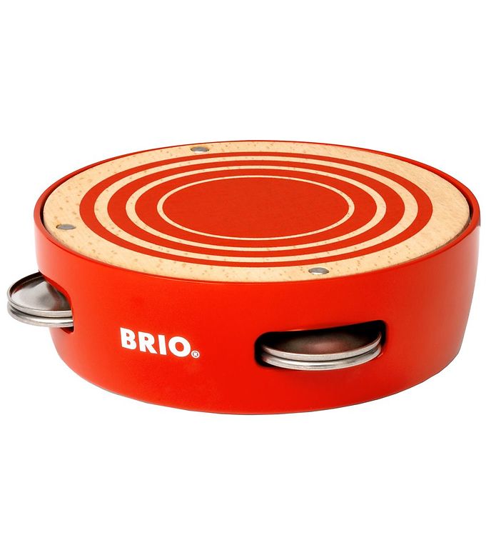 Brio Tamborin Musikinstrument til Børn - 18+Måneder - Rød