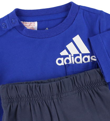 adidas Performance Sæt - T-shirt/Shorts - Royal Blue/Hvid adidas Performance Sæt - T-shirt/Shorts - Royal Blue/Hvid