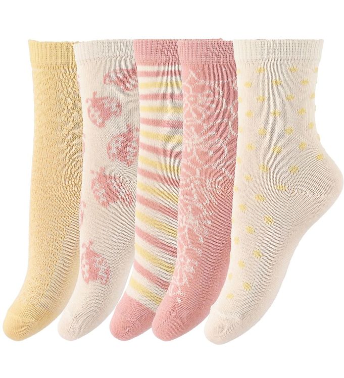 Minymo Strømper 5-Pak - Ash Rose
