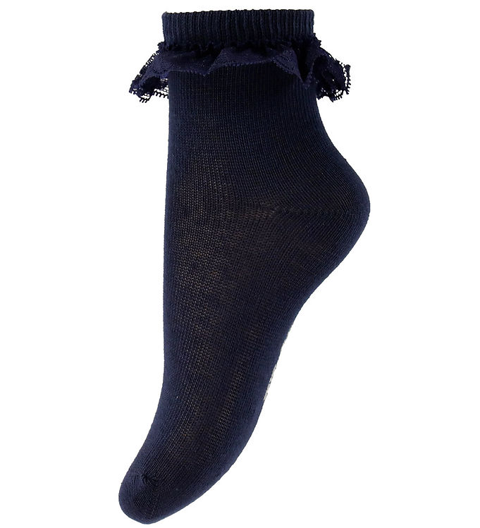 Minymo Strømper - Blonder - Dark Navy