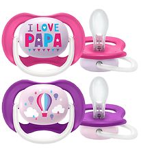 Philips Avent Sutter - 2-pak - Ultra Air - Rosa/Lilla m. Print Philips Avent Sutter - 2-pak - Ultra Air - Rosa/Lilla m. Print