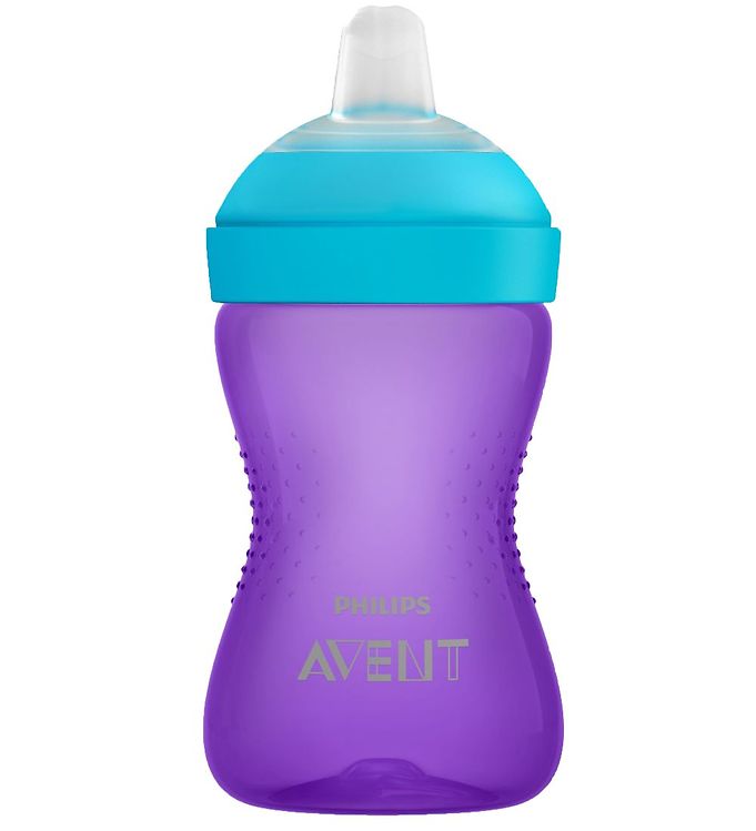 Philips Avent, Blød Kop Med Drikketud, Der Tåler Bid, Lilla/blå, Str. 9+ Mdr.