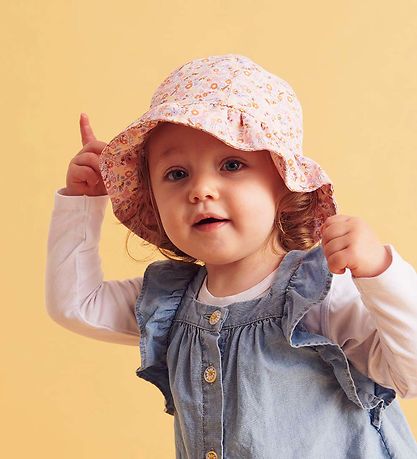 Melton Sommerhat - UV50+ - Shell Rose m. Blomster Melton Sommerhat - UV50+ - Shell Rose m. Blomster