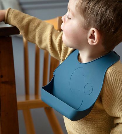 Sebra Hagesmæk - Silikone - 2-pak - Vintage Blue